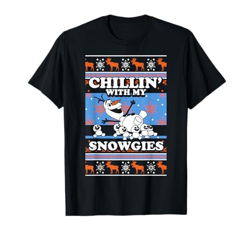 T-shirt Olaf Reine des Neiges Disney pour enfant en coton bleu