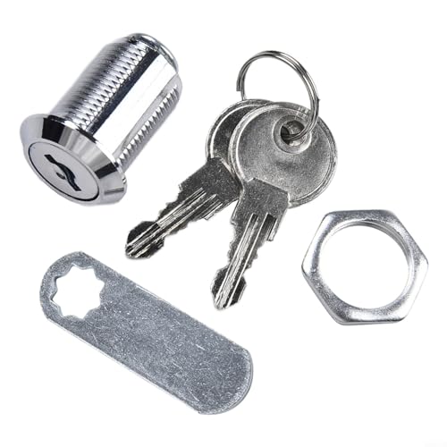 Set di serrature a camma in lega di zinco con 2 chiavi per armadietti e cassetti in metallo, scatola per documenti, cassetta postale, sistema di archiviazione di sicurezza