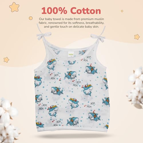 Image of BAYBEE New Born Baby Clothes Muslin Cotton Dress for Kids | Soft, Breathable Half Pant Set | Unisex, Comfortable & Stylish | Perfect for Sensitive Skin | Baby Shower Gift (Pack of 5) (Multi, XS)