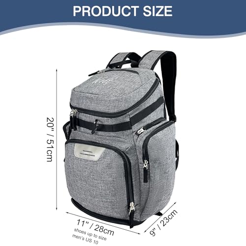 image for WOLT Basketball Backpack, Large Sports Bag with Separate Ball Compartm
