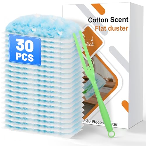 Staubwedel Nachfüllpackungen Set, 30 Stück Kompatibel mit Swiffer Mikrofaser Staubmagnet Nachfüllpack mit 1 Stück Handgriff, Einweg Staubwischer gegen Staub für Zuhause Büro
