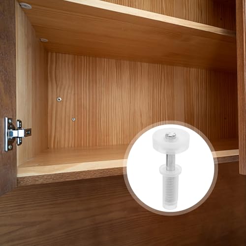Kit de Herrajes para Puertas Plegables de Clóset de 4 piezas | Bisagra de pivote de acero inoxidable y plástico, acabado blanco miniatura 5
