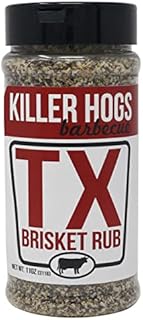 Killer Hogs BBQ TX Brisket Rub | Championship BBQ and Grill Seasoning for Texas Brisket | Great on Brisket, Ribs, Steaks, or Turkey | 16 Ounces by Volume (11oz by Net Weight)