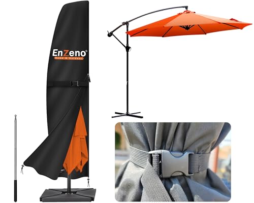 Enzeno Ampelschirm Schutzhülle 3M,Abdeckung für Ø 300cm / 300x300cm Ampelsonnenschirm...