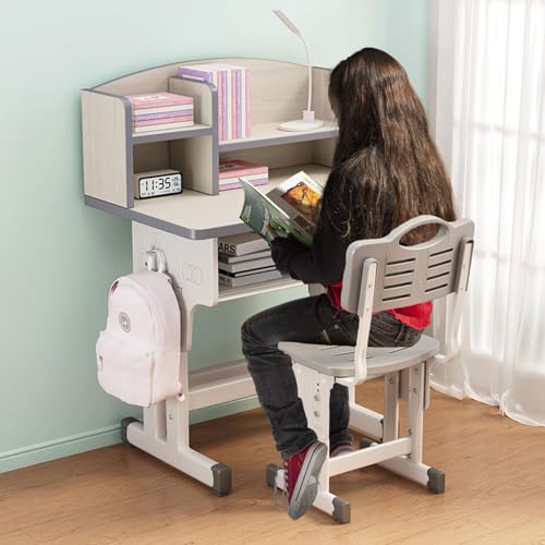 勉強机 椅子 セットデスクセット 机 高 さ 調整70cm大型デスクトップ 学習机セット デスク・椅子セット 勉強机 テーブル 学習デスク 高さ調整可能 文房具収納 多機能 組立品 大容量トレー付き 学習机セット 勉強机 チェア デスク 椅子 塾 机 セッ