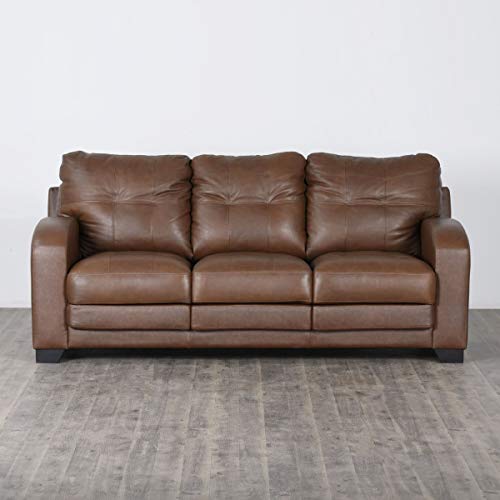 Image of Home Centre Vista Textured Three Seater Leather Sofa