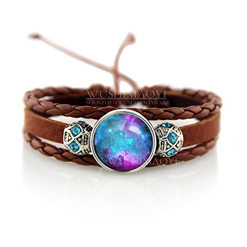 WUSHIMAOYI Turquoise Nebula Bracelet Turquoise Galaxy Bracelets Nebula Jewelry Mystical Galaxy Universe Time Gem Bracelet Mystical Jewelry for Women