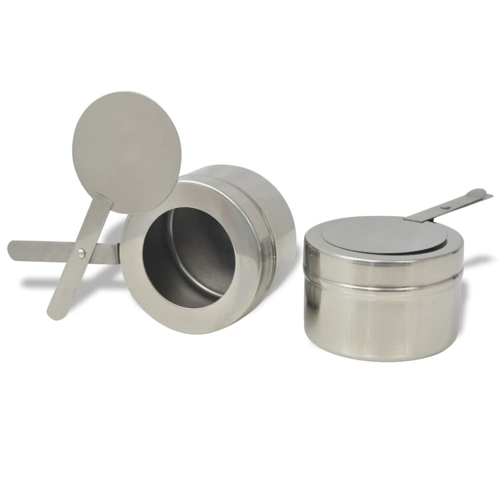 Chafing Dish - Set di 2 scaldavivande in acciaio inox con stazione di servizio Bainmarie per catering, gastronomia, feste, cucina, sala da pranzo, ristorante, hotel, feste, brunch, banchetti