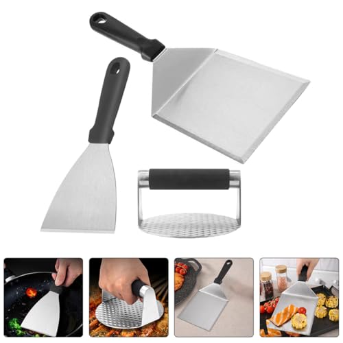 Set de herramientas para barbacoa de acero inoxidable 3 piezas miniatura 7