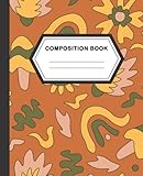 Composition Notebook Dot Grid Paper - Dotted Grid Notebook - Dotted Journal: Groovy Illustration | Cute Aesthetic Journal For Girls, Teens, Women | Dot Grid Paper