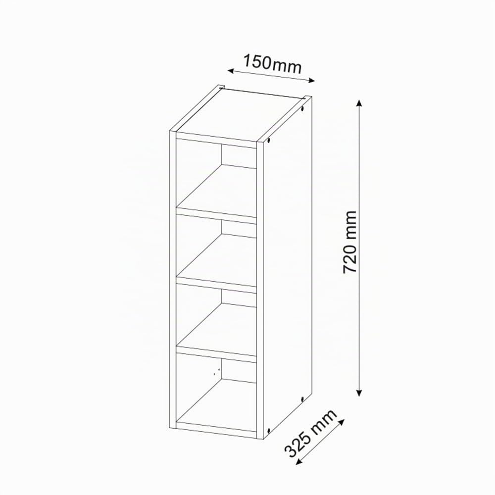 Vicco Armoire Suspendue Fame-Line, Chêne de Force doré, 15cm, à Combiner avec d'autres modules de la série Fame-Line