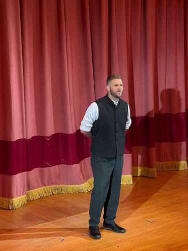 Mens Retro Herringbone Tweed Vest Business Tweed Wool Vests High Collar Casual Waistcoats Slim Fit Wedding Groomsmen2