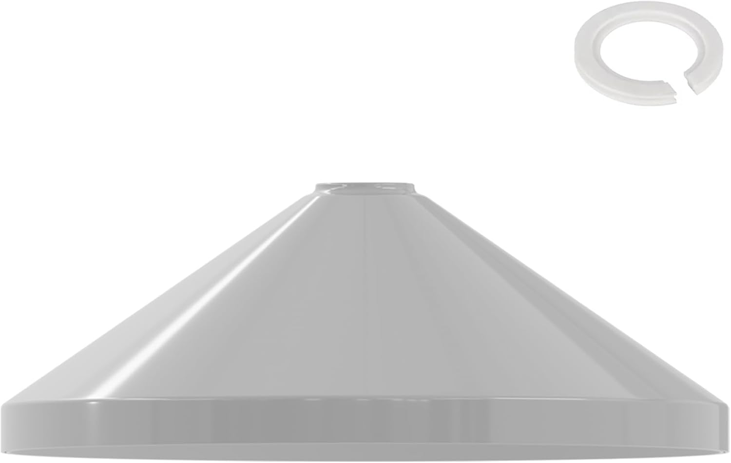 LEDSone 33.5cm Painted White Metal Cone Lampshade Easy Fit with 4cm Top Hole – Modern Retro Pendant Light Shade for Kitchen Living Room Bedroom Café Décor Industrial Retro Designed Lighting