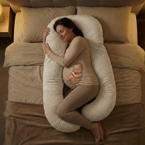Image of BAYBEE Premium Pregnancy Pillow for Women | Maternity Pillows for Pregnancy Sleeping with 360 Full Body Support | Pregnancy Pillow with Removable Washable Cover & Zipper Closure for Easy Use (Yellow)
