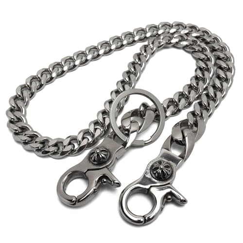 バイカー必須 ウォレット用プレーン シルバーチェーン TYPE1 QBKL012