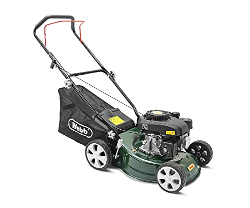 Webb WER410HP 16'/41cm Push Rotary Petrol Lawnmower, 132cc 4-Stroke...
