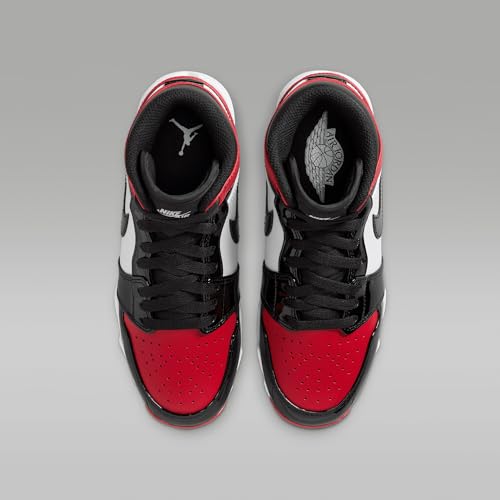 Jordan 1 Mid Little/Big Kids' Cleats (HF6883-601, Gym Red/White/Black)4