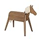 roba Holzpferd für den Garten - Voltigierpferd mit Mähne und Schweif - Spielpferd zum Turnen und Reiten - Holz massiv - Teak lasiert