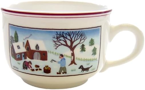 Villeroy & Boch Naif Christmas Tea Cup | Festive Naif Christmas tea cup features a holiday motif, for a seasonal coffee or tea service