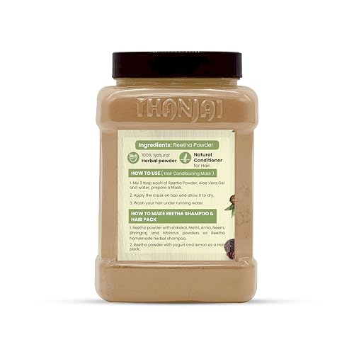 Image of Thanjai Natural Soapnut Powder (Reetha /Aritha) 250g | 100% Pure Sapindus Mukorossi Powder | Natural Hair Cleans | Natural