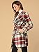 Allegra K Women's Plaid Belted Wrap Overcoat Shawl Collar Asymmetric Hem Fall Winter Coat Small Red White