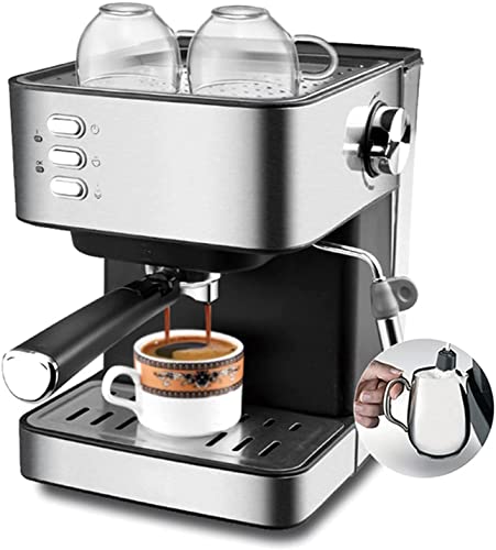 QJRGUY Home Office Espresso Coffee Machine with Milk Frother, 850W High Performance 1.6L Removable Water Tank, for Cappuccino Latte,