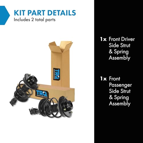 Image of TRQ Front Strut and Spring Assembly Set 2 Piece | For 2001-2007 Chrysler Town & Country 01-03 Voyager 01-07 Dodge Caravan 01-07 Grand Caravan