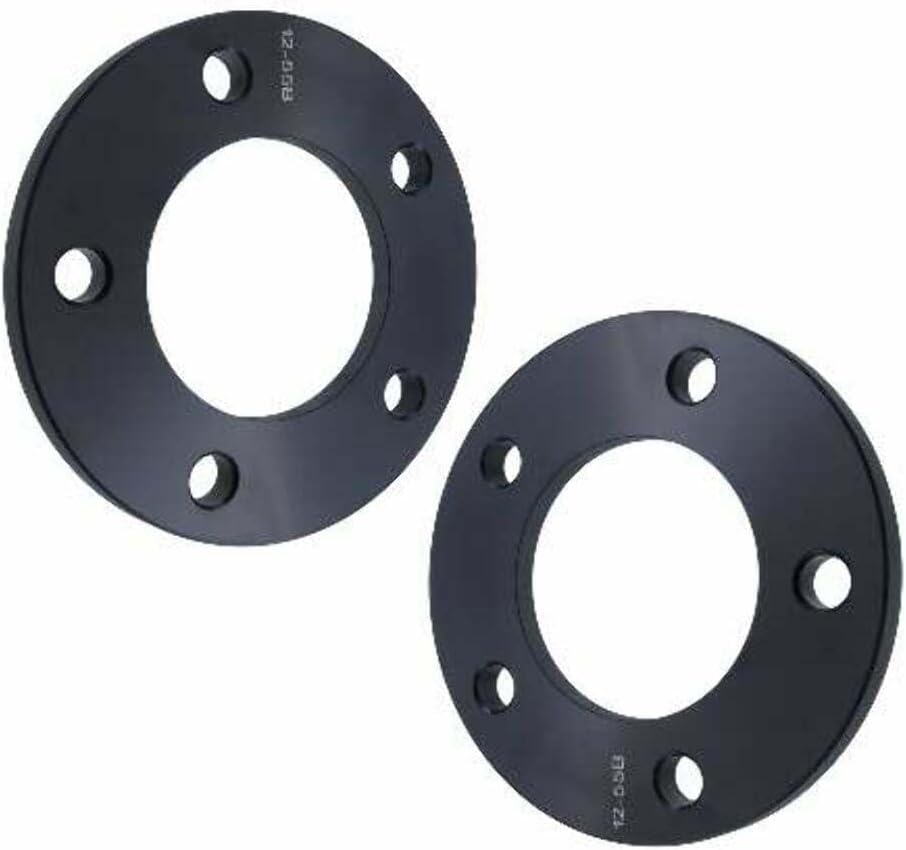1/2" 5x5 Wheel Spacers - Wider Stance, Increased Clearance, Fits Jeep Grand Cherokee Commander Wrangler XK JK WK - 1/2 Inch (50mm), 5x127 - Pair of 2 - Black