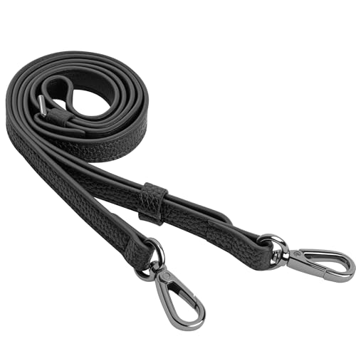 SEAVILIA Correa de repuesto de piel sintética para bolso, ajustable, larga, fina, hecha a mano