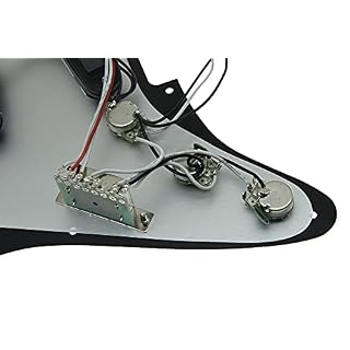 Chargé précâblé Divers Chargé SSS PickGuard pour Stratocaster Préwired Pickguard avec des Micros (Color : Black Pearl-IV… – Image 4