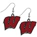 NCAA Siskiyou Sports Womens Wisconsin Badgers Chrome Dangle Earrings One Size Team Colors