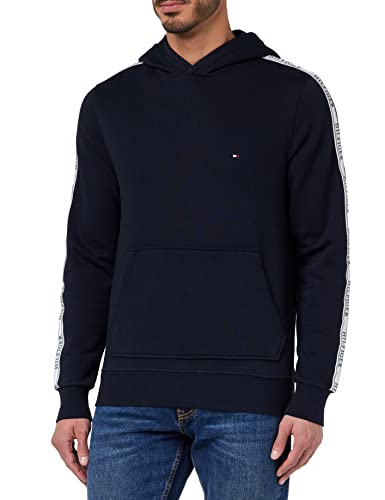 Tommy Hilfiger Herren Hoodie Prep Tape mit Kapuze, Blau (Desert Sky), XL