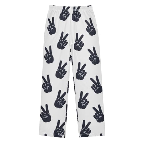 Gesture V Victory Peace Boys Pants for Kids Jogger Pants with Pockets S-XL