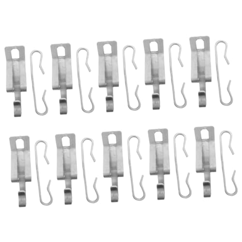 Angoily 20pcs Aluminum Heat Cable Clips Spacers Kit Cable Clips Holder for Roof Gutter Outdoor Insulation