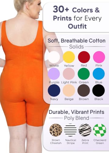 Image of STRETCH IS COMFORT Womens Plus Size Tank Unitard Athletic Rompers For Women