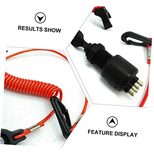 Llave de Encendido Marina con Interruptor de Arranque y Cordón de Seguridad para Barcos 7