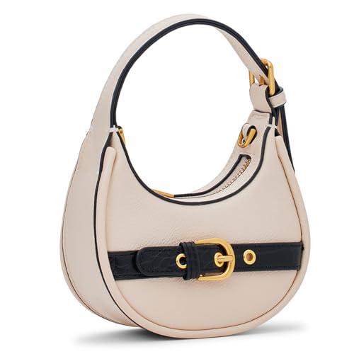 Image of Miraggio Celeste Mini Top Handle Crossbody Sling Bag With Detachable Chain Strap | Half Moon Shaped Bag | Gift For Women