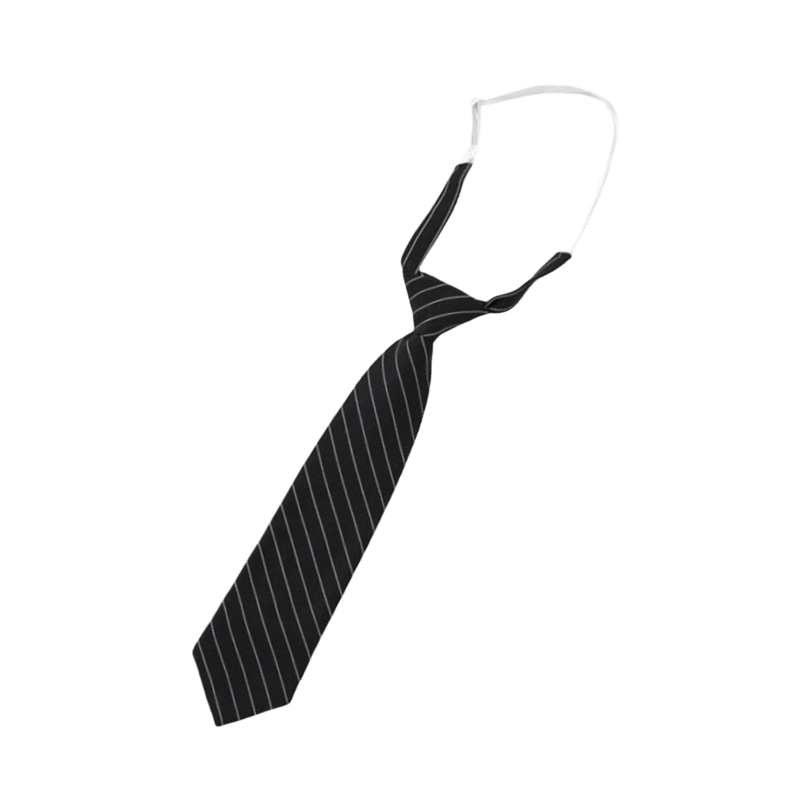 Hkfgdjdl Black And White Striped Tie,Uniform Black Ties For Janpanese Uniform Cosplay Accessory Neckwear Seifuku Classical Anime Necktie