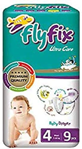 FlyFix TRFFXBD100002 - Pañales para bebés, ultraconfort y protección, maxi , (7-18 kg) - 9 pcs, unisex