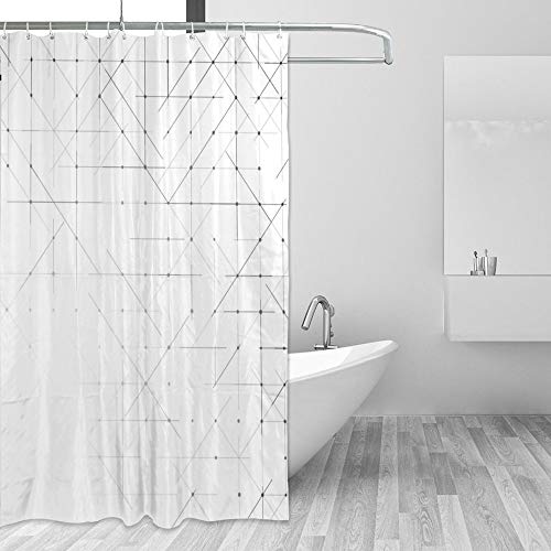 Rideau de douche polyester lavable en machine avec crochets inclus Colo1 - 5