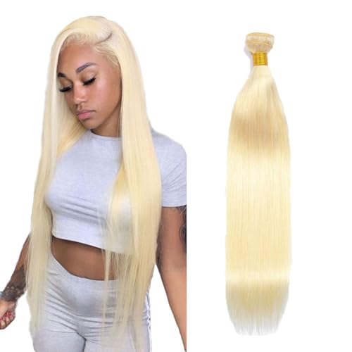 Tissage blond 613 cheveux naturels lisses de 32 pouces pour femme