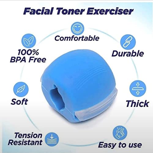 Spefez Jawline Exerciser Tool Men Jawline Shaper Jawline Exerciser Jawline Gum Jawline Exercise Jawline Chewing Gum Jawline Exerciser Tool Men 60 lbs Jawline Shaper For Men, Blue