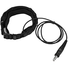 Yunseity Throat Mic Headphone PTT Throat Mic Headphones with ABS + Nylon Neckband, Interface