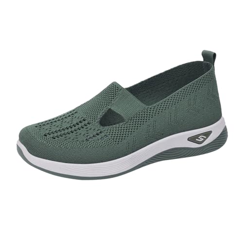 Orthopedic Shoes for Women Slip On Walking Shoes with Arch Support Breathable Casual Sneakers Lightweight Foam Shoes, Ag, 6 X-Narrow