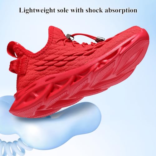 Image of JMFCHI Boys Girls Kids Sneakers Knitted Mesh Running Tennis Athletic Shoes | Breathable,Lightweight,Comfortable,Non-slip,Easy wear,Casual fashion,Indoor outdoor,Gym sport,Daily play,Little /Big Kid