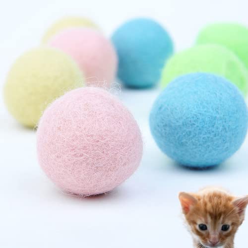 FIGARO CATS STORE - Juego de bolas de fieltro para gatos: juego de 4 bolas con timbre para gatos, gatitos, mascotas Cover