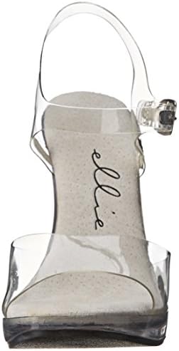 Ellie Shoes Women's 502 Brook Clear Dress Sandal, Clear, 9 M US | Image 1