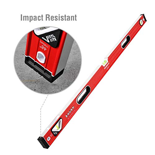 Goldblatt 48In. Double View Vertical Site I-Box Spirit Level #TOP4