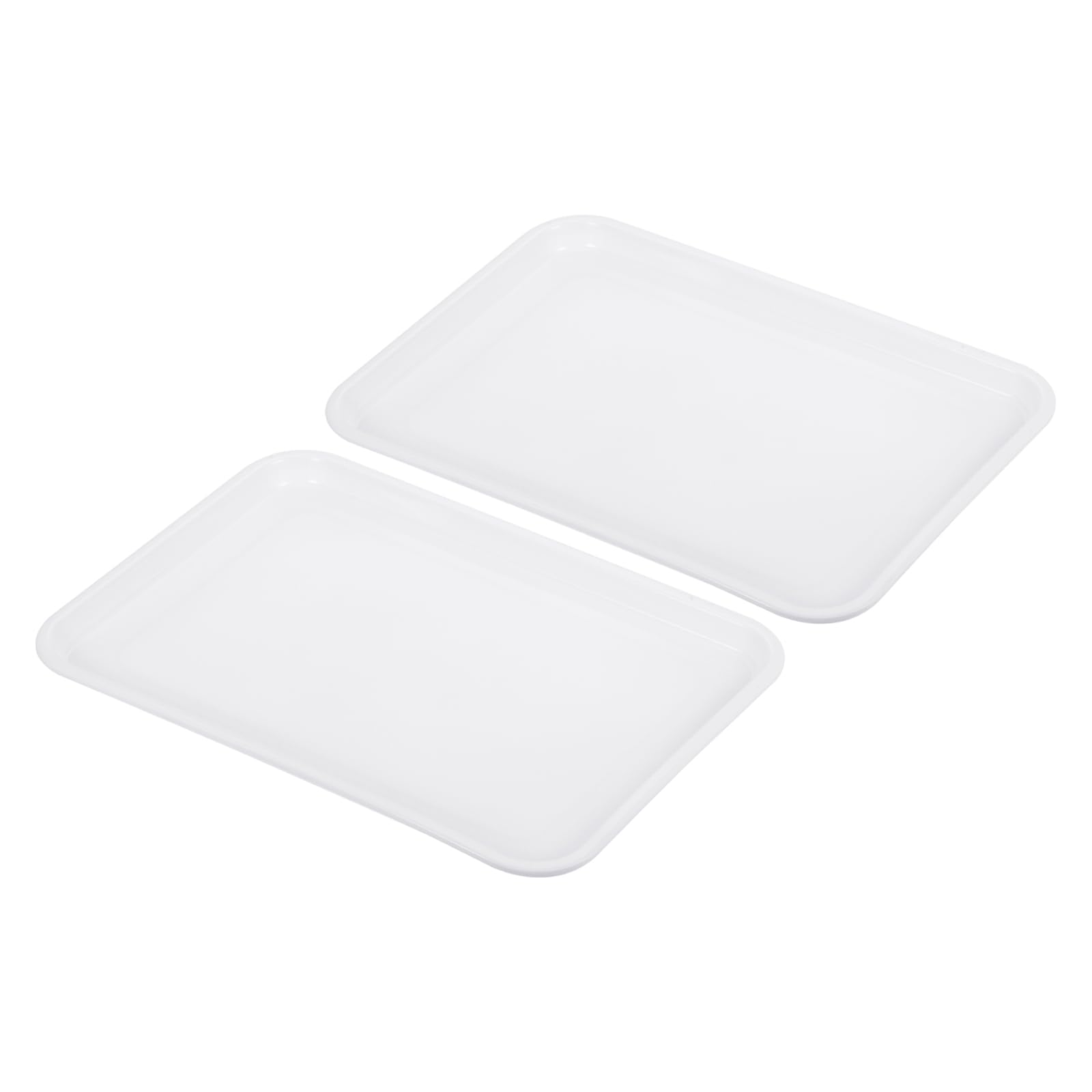 Plateau de service rectangulaire PATIKIL blanc idéal pour les repas en cafétéria et cuisine