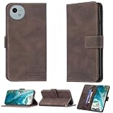 bojioderf Custodia Comaptibile per Sharp Aquos Wish4 Case Custodia Cover Supporto Premium in PU [ Con 9H HD Vetro Temperato] BF09 Brown